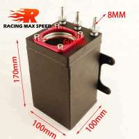 60mm external 044 Fuel Pump Oil storage tank Racing Black Billet Aluminum Alloy AN6 Oil Capture Fuel Tank